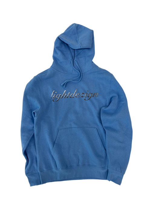baby doll blue chrome water hoodie .