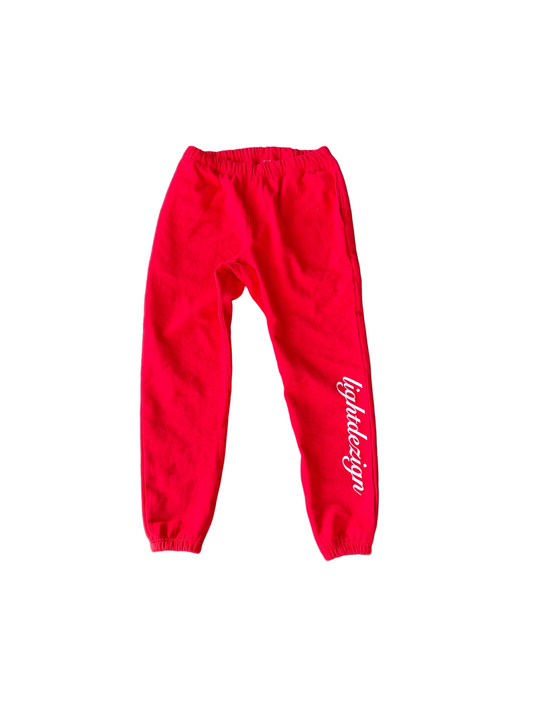 flame red sweat pant .