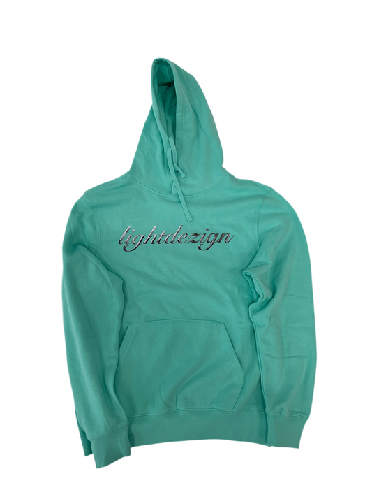 sea foam chrome water hoodie .