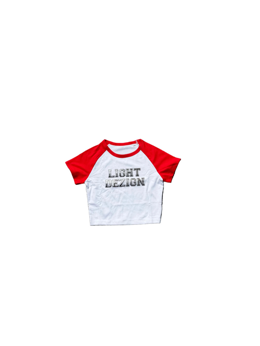 women’s raglan baby tee .